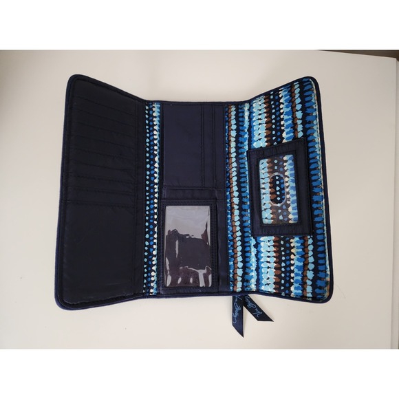 Vera‎ Bradley Women's Floral Quilted Magnetic Closure Wallet Tri Fold ID Window - Picture 4 of 6